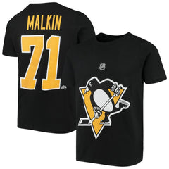 Evgeni Malkin Pittsburgh Penguins Youth Player Name & Number T-Shirt Black