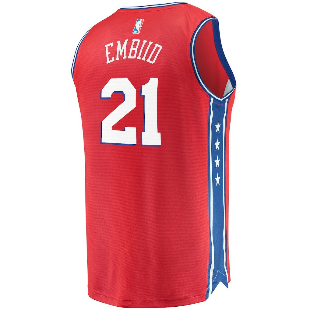 Joel Embiid Philadelphia 76ers Youth 2019/20 Fast Break Replica Player Team Jersey - Statement Edition - Red