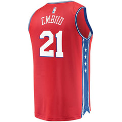 Joel Embiid Philadelphia 76ers Youth 2019/20 Fast Break Replica Player Team Jersey - Statement Edition - Red