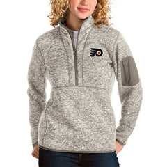 Philadelphia Flyers Antigua Women's Fortune Half-Zip Sweatshirt Oatmeal