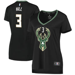 George Hill Milwaukee Bucks Women's Fast Break Replica Player Jersey - Statement Edition - Black