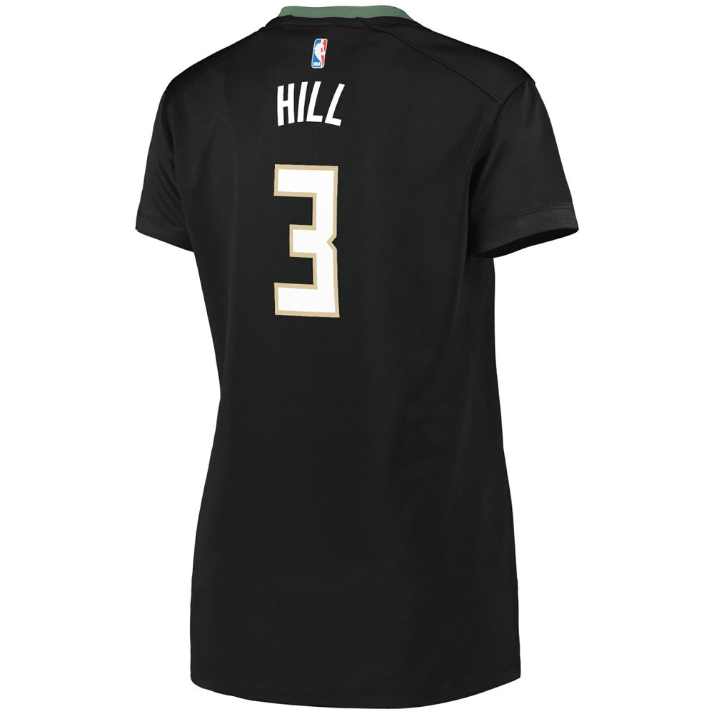 George Hill Milwaukee Bucks Women's Fast Break Replica Player Jersey - Statement Edition - Black