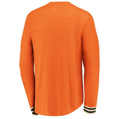 Philadelphia Flyers Fanatics True Classics Henley Long Sleeve T-Shirt Heathered Orange