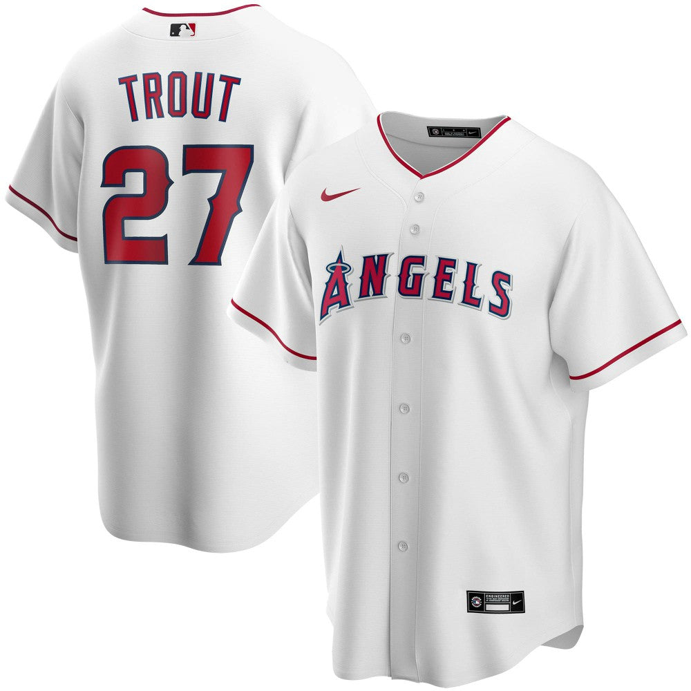 Mike Trout Los Angeles Angels Youth Alternate Replica Player Jersey White | Nike