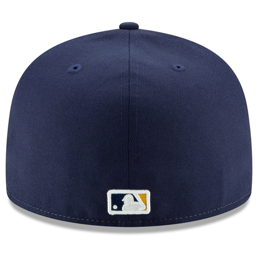 Milwaukee Brewers Alternate Authentic Collection On-Field 59FIFTY Fitted Hat Navy/Yellow | New Era