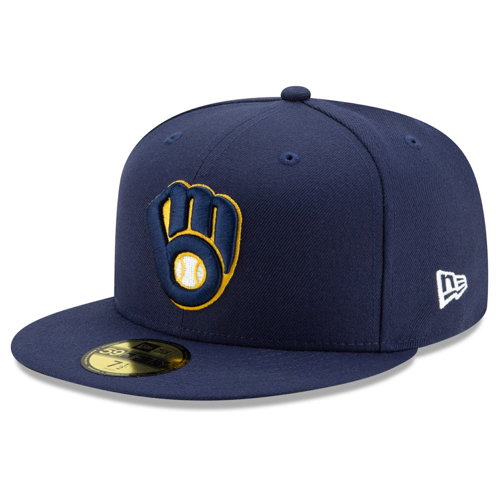 Milwaukee Brewers Home Authentic Collection On-Field 59FIFTY Fitted Hat Navy | New Era