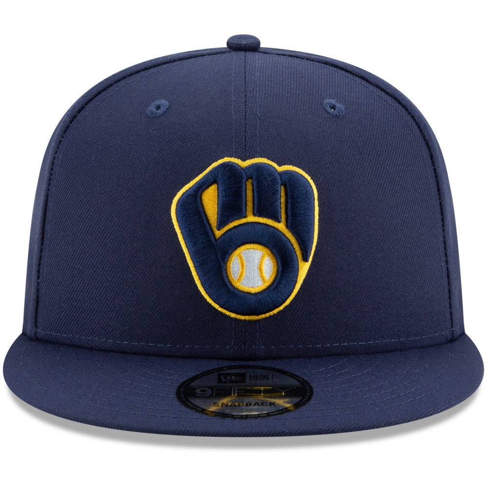 Milwaukee Brewers Team Color 9FIFTY Adjustable Hat Navy | New Era