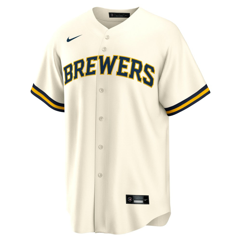 Christian Yelich Milwaukee Brewers Home Replica Player Jersey Cream | Nike