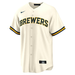 Christian Yelich Milwaukee Brewers Home Replica Player Jersey Cream | Nike
