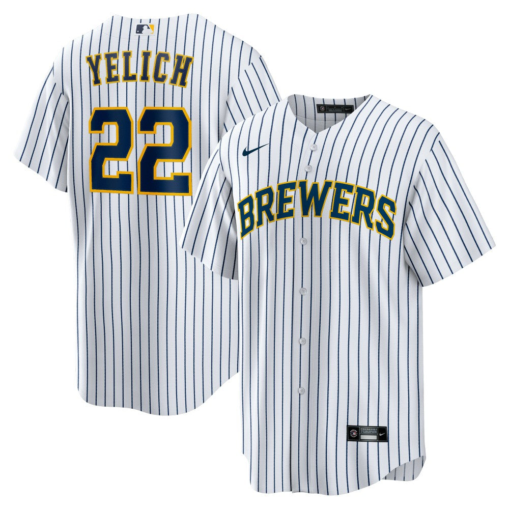 Christian Yelich Milwaukee Brewers Alternate Replica Player Jersey White | Nike