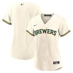 Milwaukee Brewers Women's Home Replica Team Jersey Cream | Nike