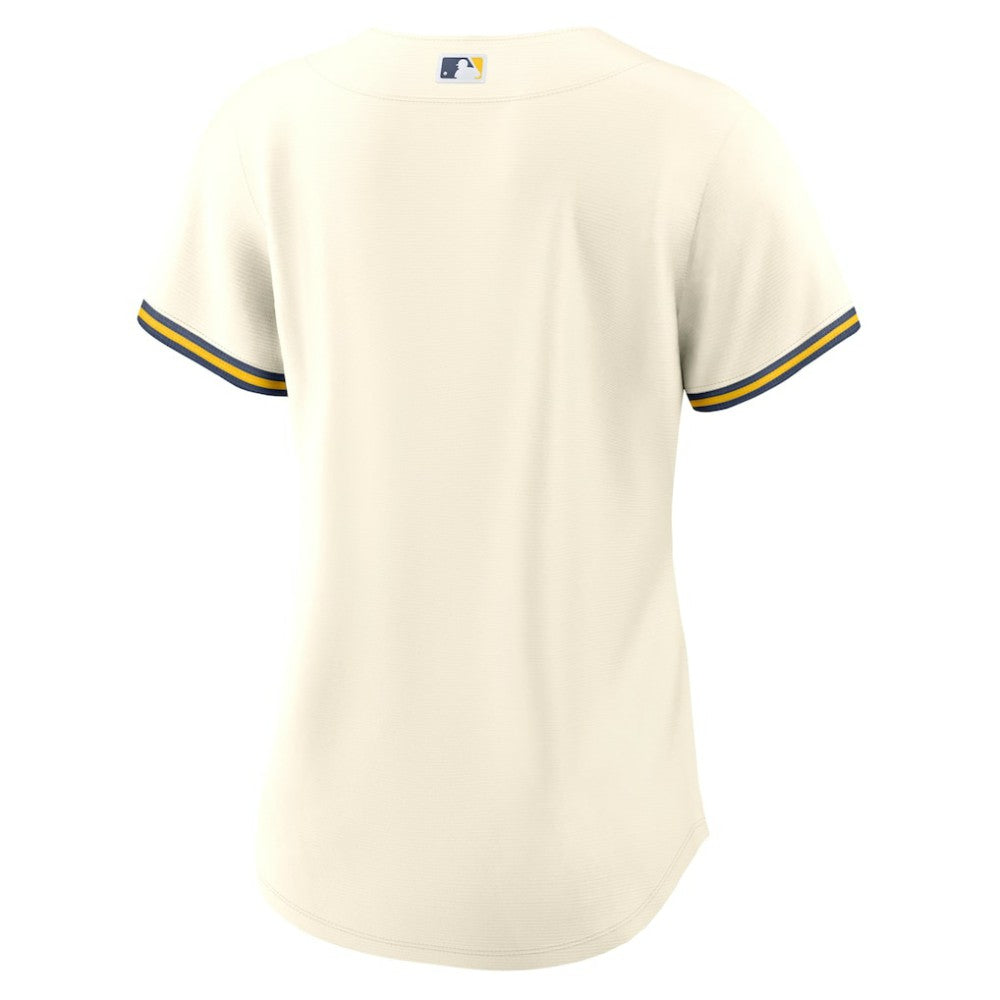 Milwaukee Brewers Women's Home Replica Team Jersey Cream | Nike