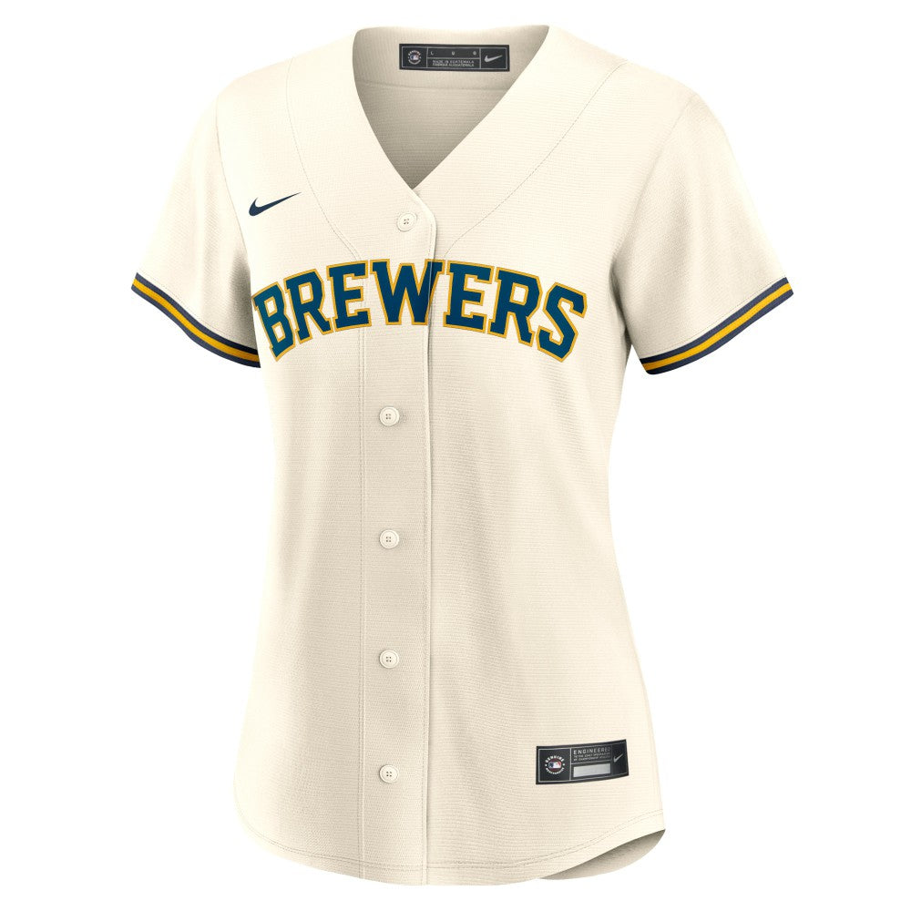Christian Yelich Milwaukee Brewers Women's Home Replica Player Jersey Cream | Nike