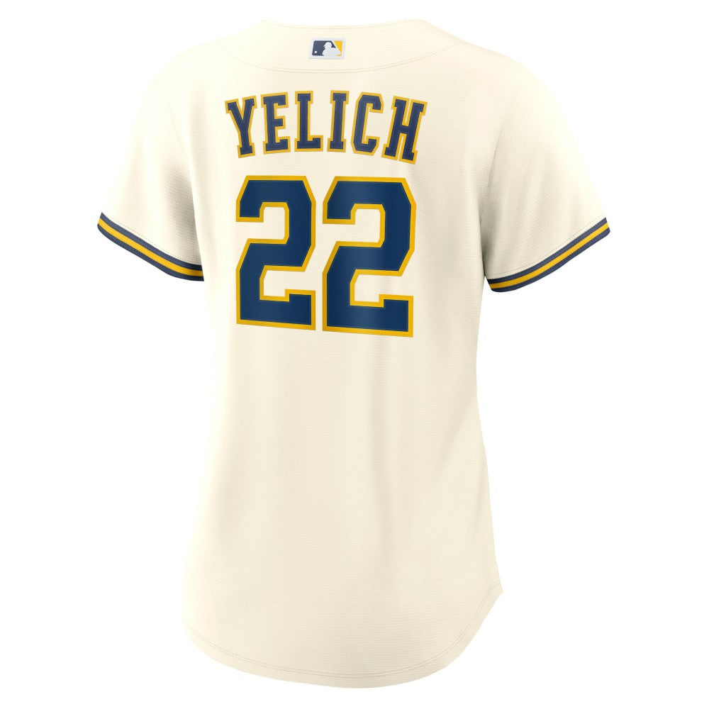 Christian Yelich Milwaukee Brewers Women's Home Replica Player Jersey Cream | Nike