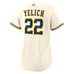 Christian Yelich Milwaukee Brewers Women's Home Replica Player Jersey Cream | Nike