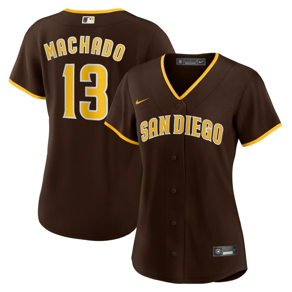 Manny Machado San Diego Padres Women's Road Replica Player Jersey Brown | Nike