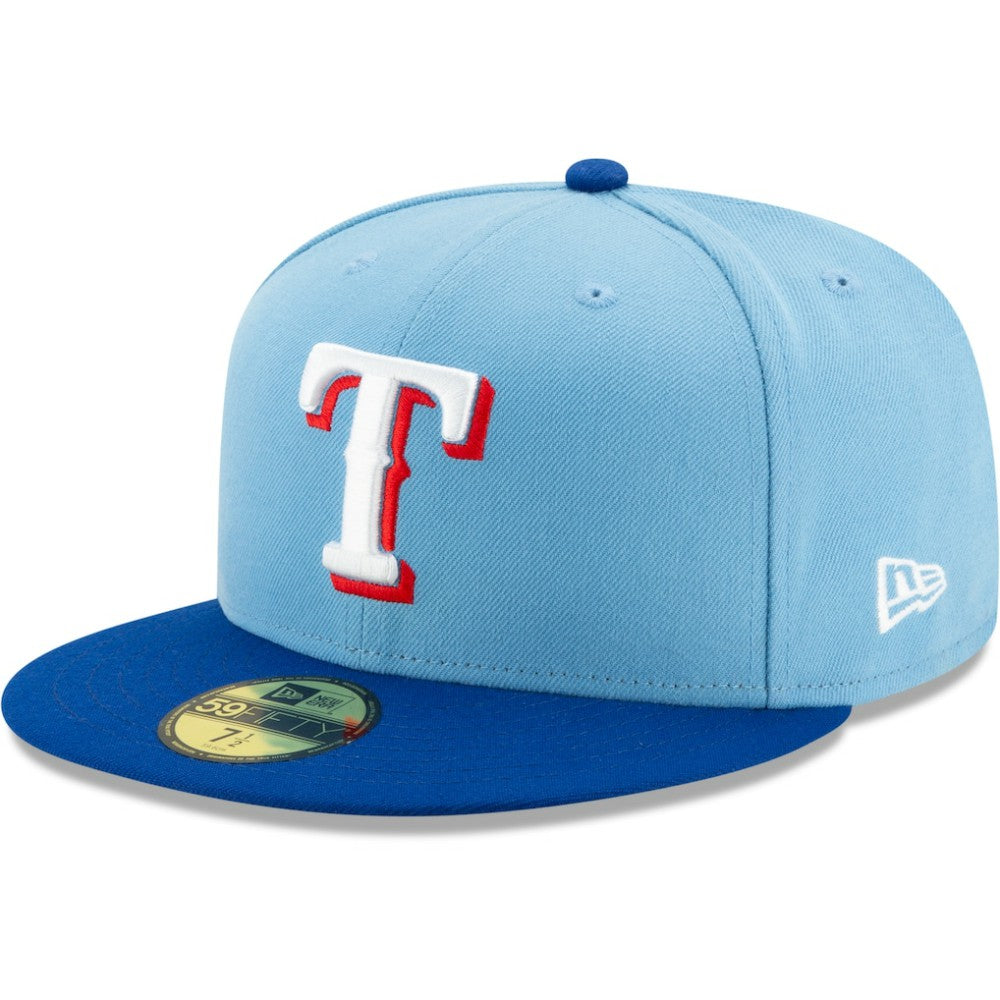 Texas Rangers On-Field Authentic Collection 59FIFTY Fitted Hat Light Blue/Royal | New Era