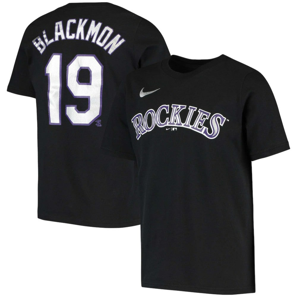 Charlie Blackmon Colorado Rockies Youth Name & Number T-Shirt Black | Nike