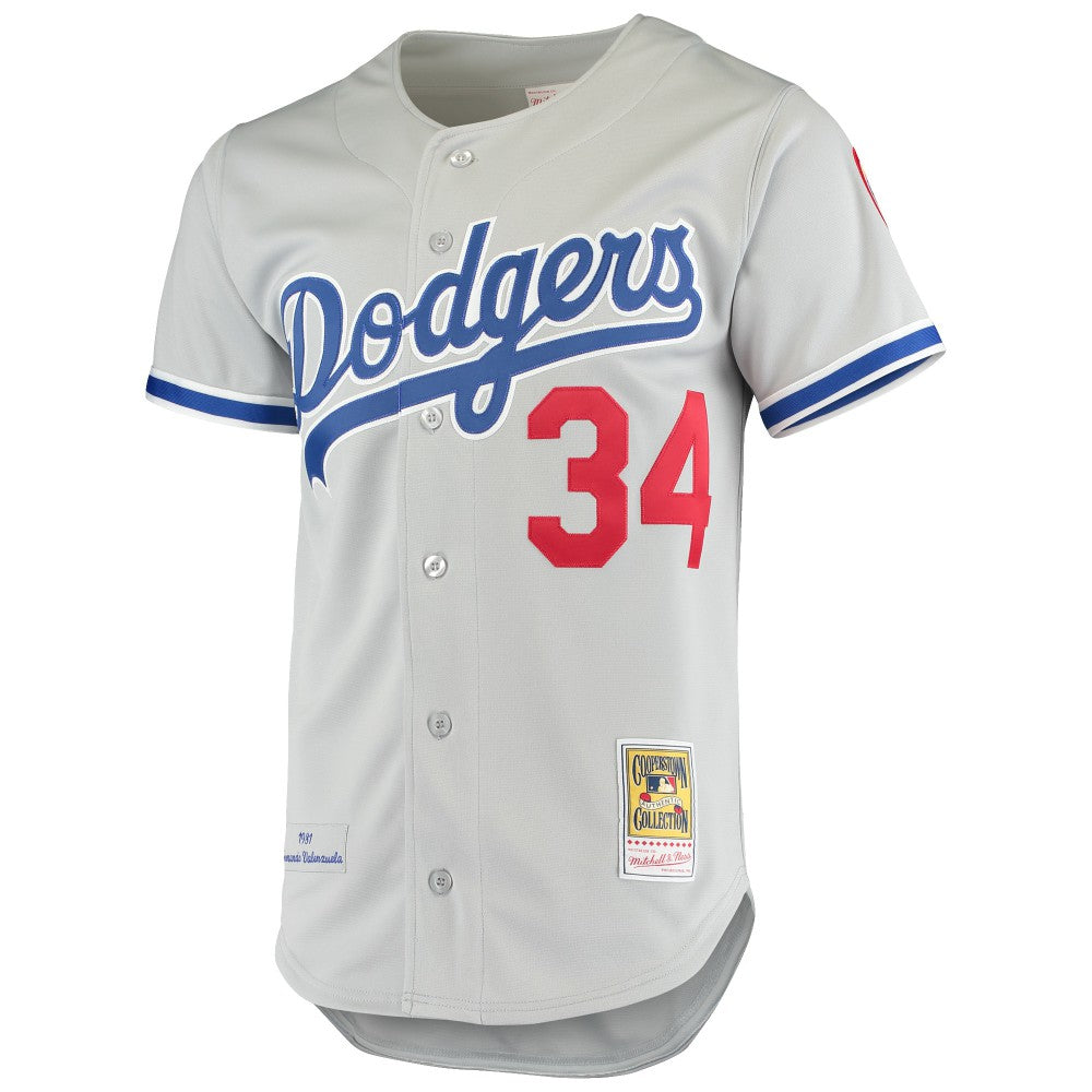 Fernando Valenzuela Los Angeles Dodgers Road 1981 Cooperstown Collection Authentic Jersey Gray | Mitchell & Ness