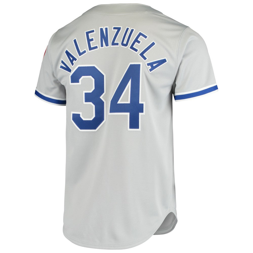 Fernando Valenzuela Los Angeles Dodgers Road 1981 Cooperstown Collection Authentic Jersey Gray | Mitchell & Ness