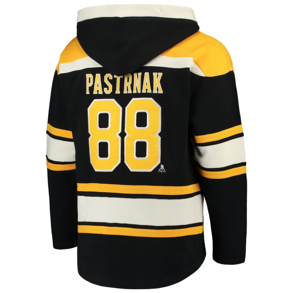 David Pastrnak Boston Bruins '47 Player Lacer Pullover Hoodie Black