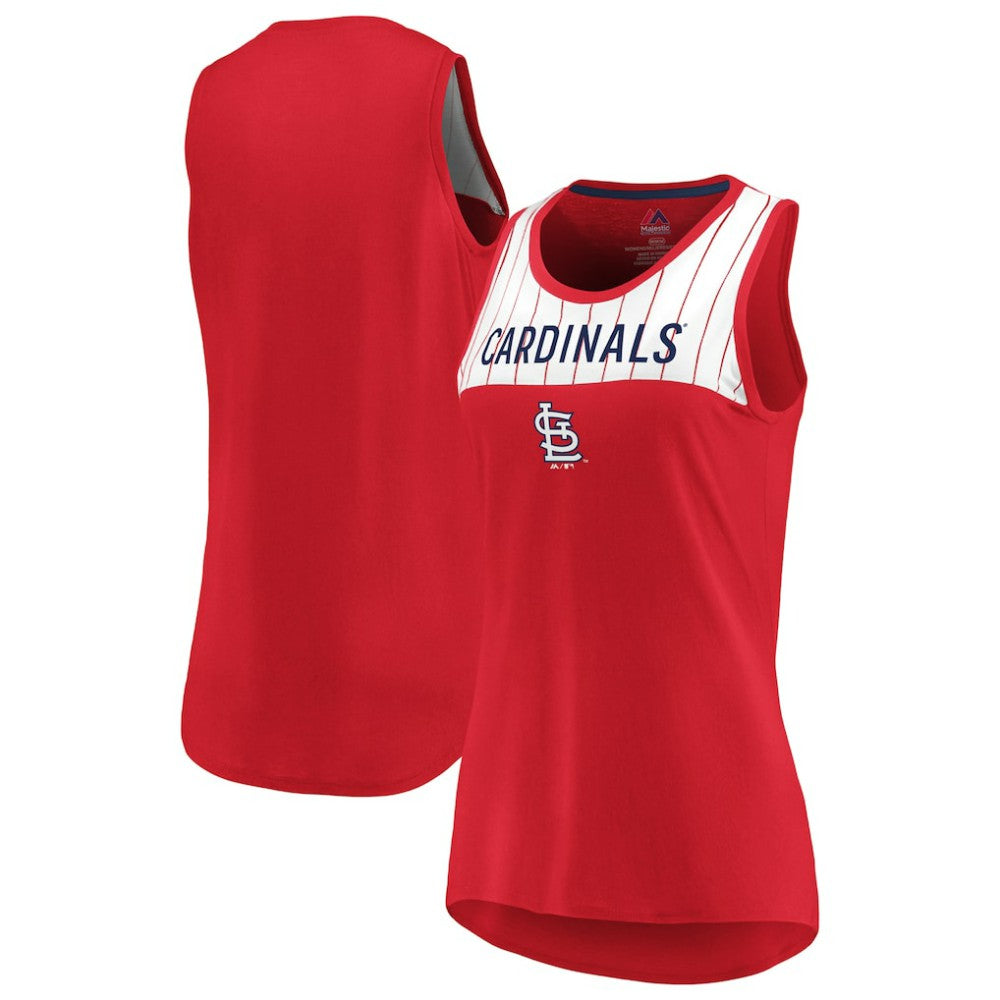 St. Louis Cardinals Majestic Women's Break From Tradition Tank Top  Red