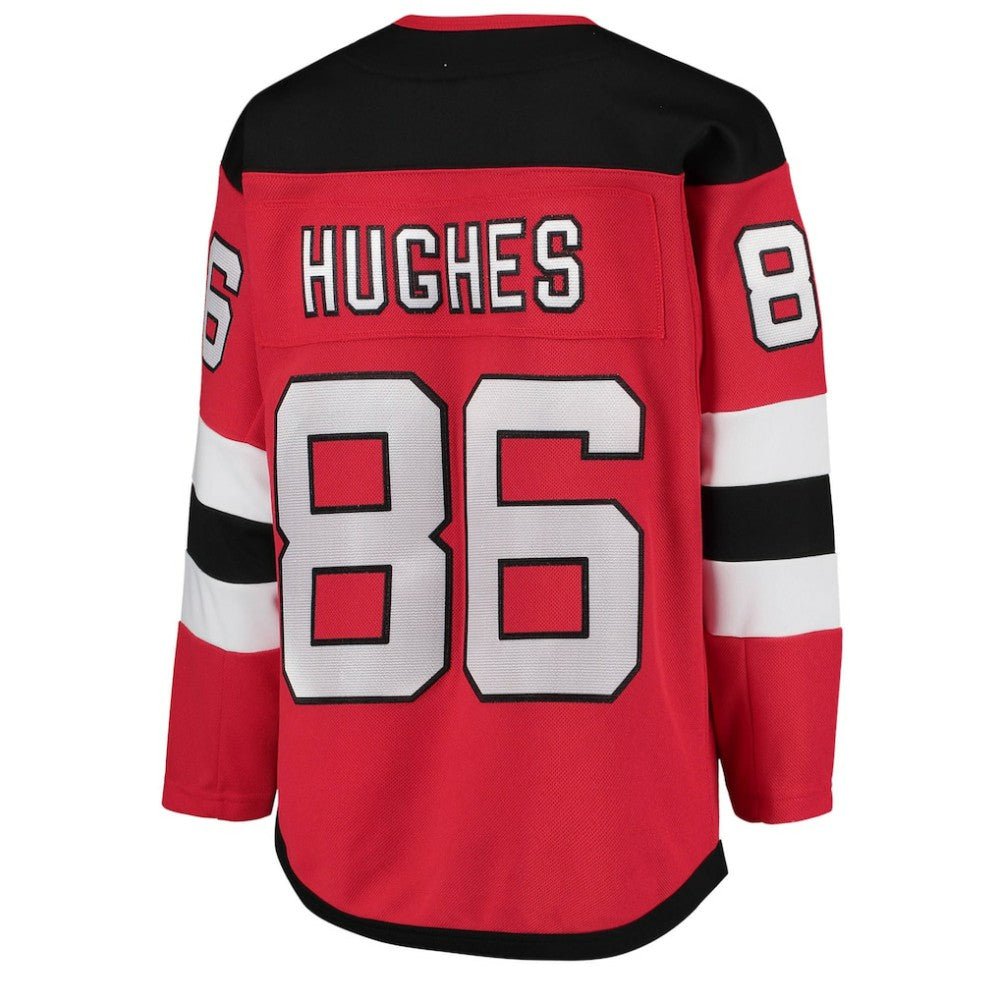 Jack Hughes New Jersey Devils Youth Home Premier Player Jersey Red