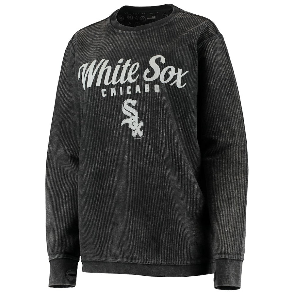 Chicago White Sox G-III 4Her by Carl Banks Women's Comfy Cord Pullover Sweatshirt Black