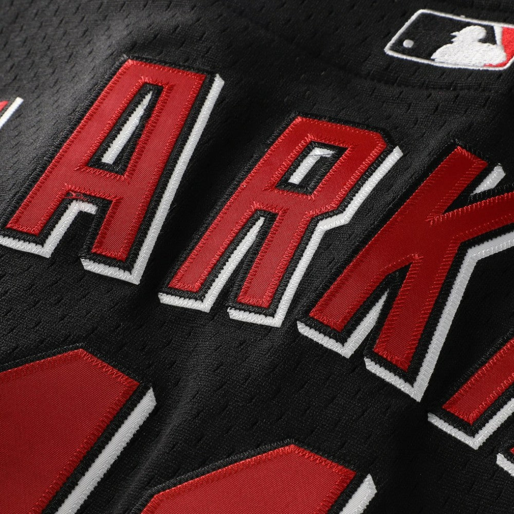 Barry Larkin Cincinnati Reds Cooperstown Collection Mesh Batting Practice Button-Up Jersey Black | Mitchell & Ness