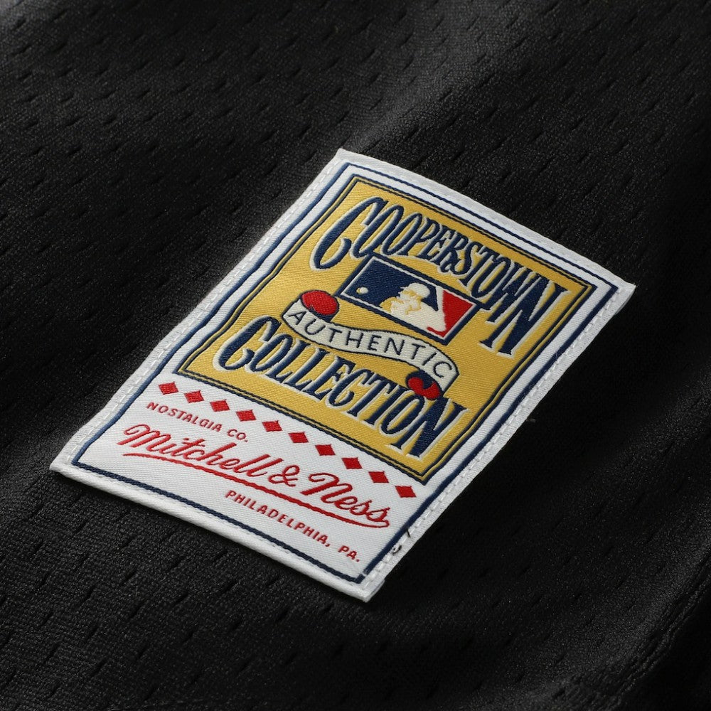 Barry Larkin Cincinnati Reds Cooperstown Collection Mesh Batting Practice Button-Up Jersey Black | Mitchell & Ness