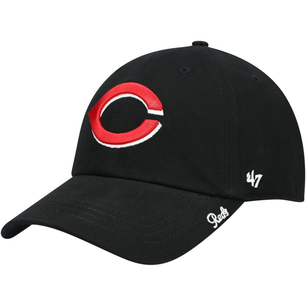 Cincinnati Reds Women's Team Miata Clean Up Adjustable Hat Black | 47 brand