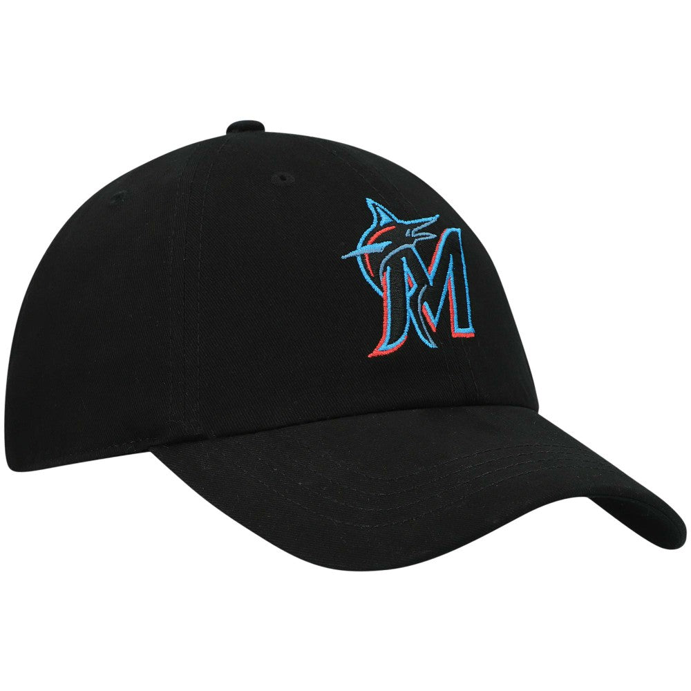 Miami Marlins Women's Team Miata Clean Up Adjustable Hat Black | 47 brand
