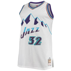 Karl Malone Utah Jazz 1996/97 Big & Tall Hardwood Classics Swingman Jersey - White