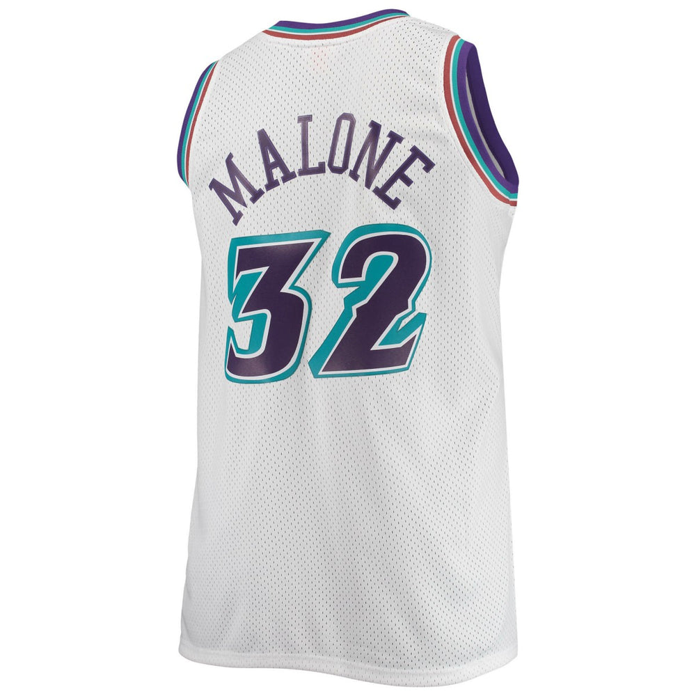 Karl Malone Utah Jazz 1996/97 Big & Tall Hardwood Classics Swingman Jersey - White
