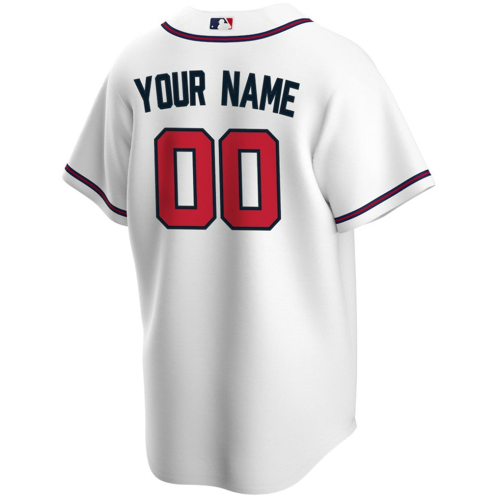 Atlanta Braves Home Replica Custom Jersey White | Nike