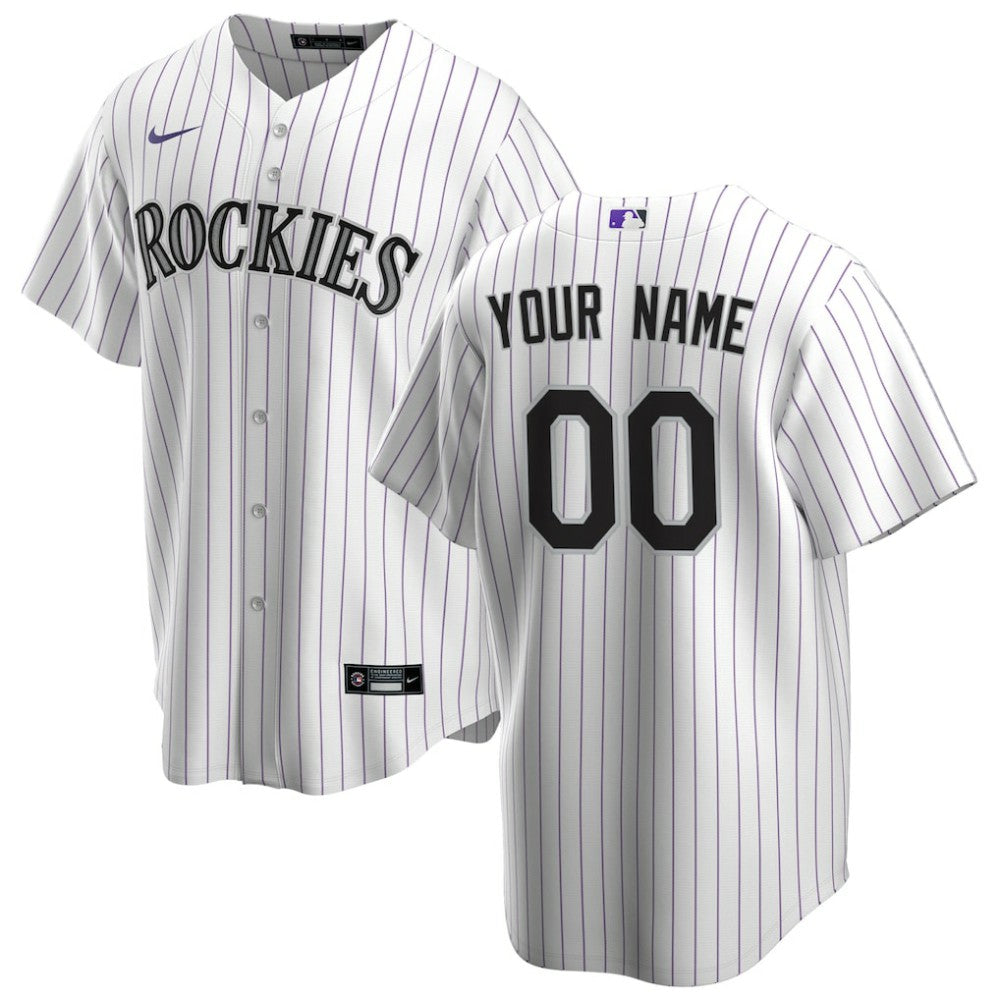 Colorado Rockies Home Replica Custom Jersey White | Nike