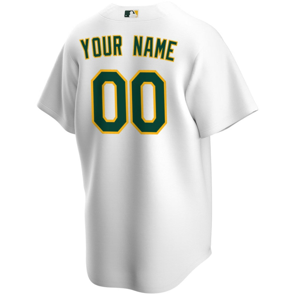 Athletics Home Replica Custom Jersey - White