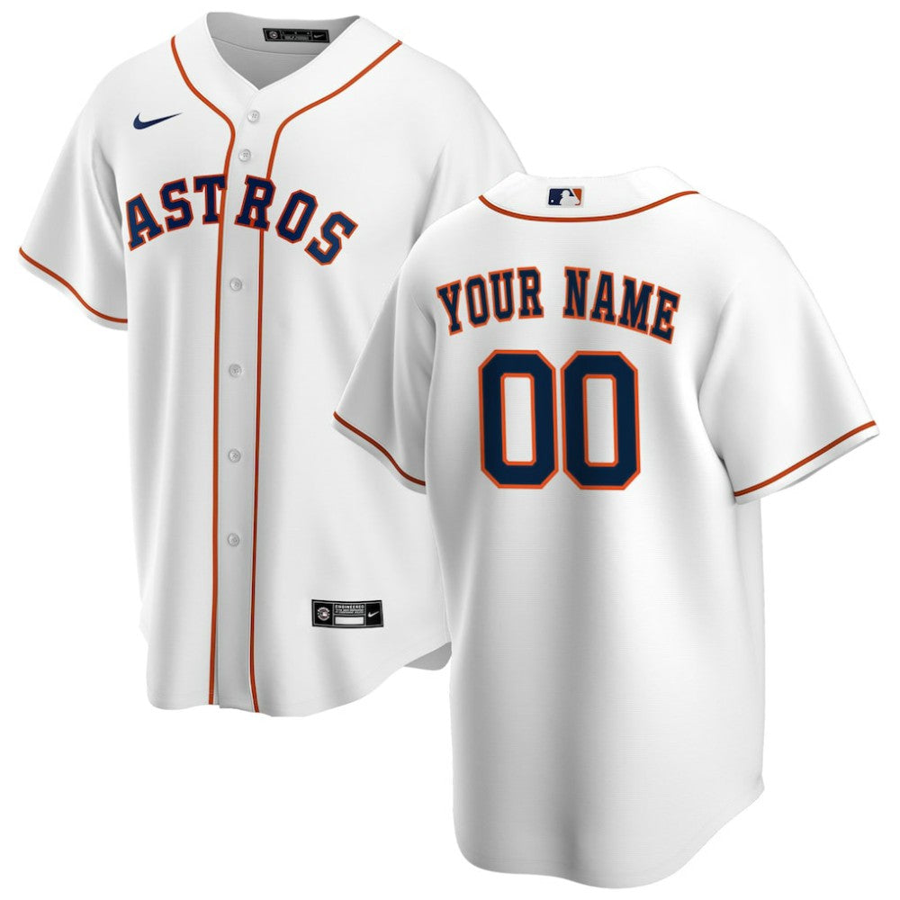 Houston Astros Home Replica Custom Jersey White | Nike