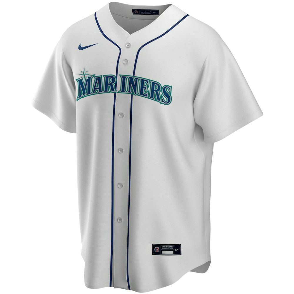 Seattle Mariners Home Replica Custom Jersey White | Nike