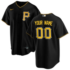 Pittsburgh Pirates Alternate Replica Custom Jersey Black | Nike