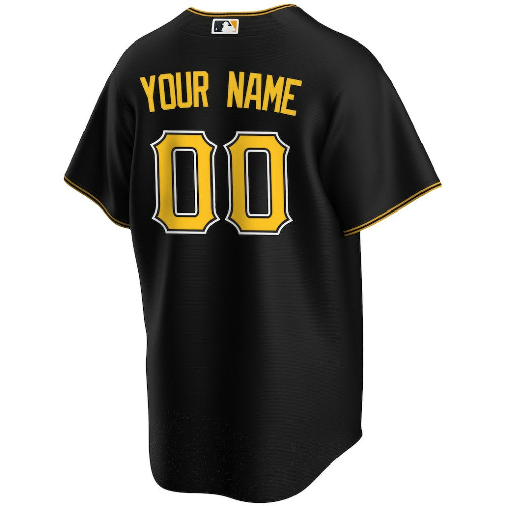 Pittsburgh Pirates Alternate Replica Custom Jersey Black | Nike