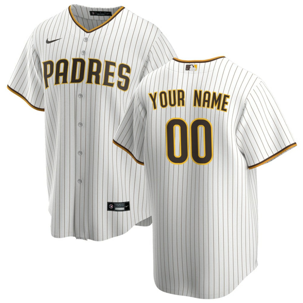 San Diego Padres Home Replica Custom Jersey White | Nike