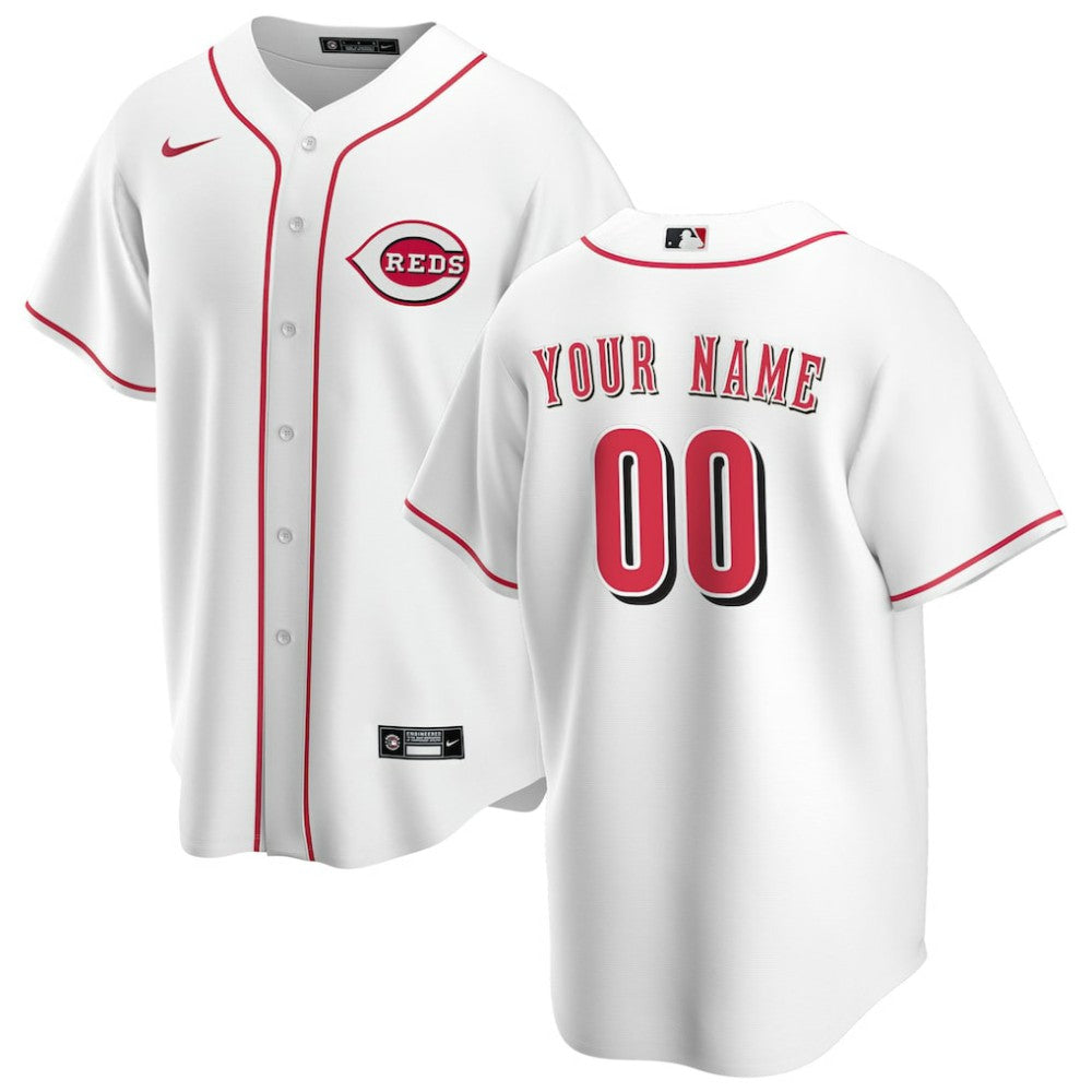 Cincinnati Reds Home Replica Custom Jersey White | Nike