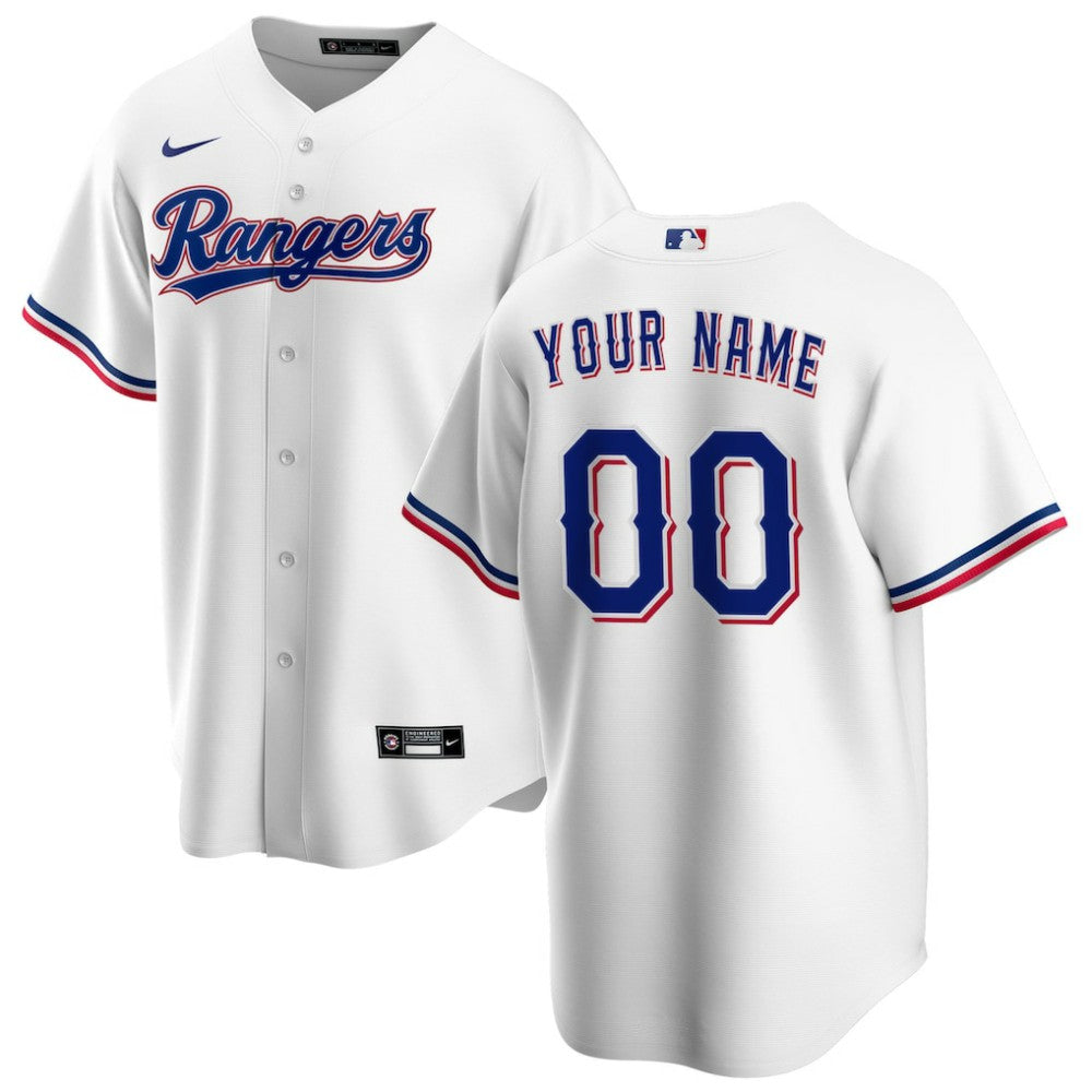 Texas Rangers Home Replica Custom Jersey White | Nike
