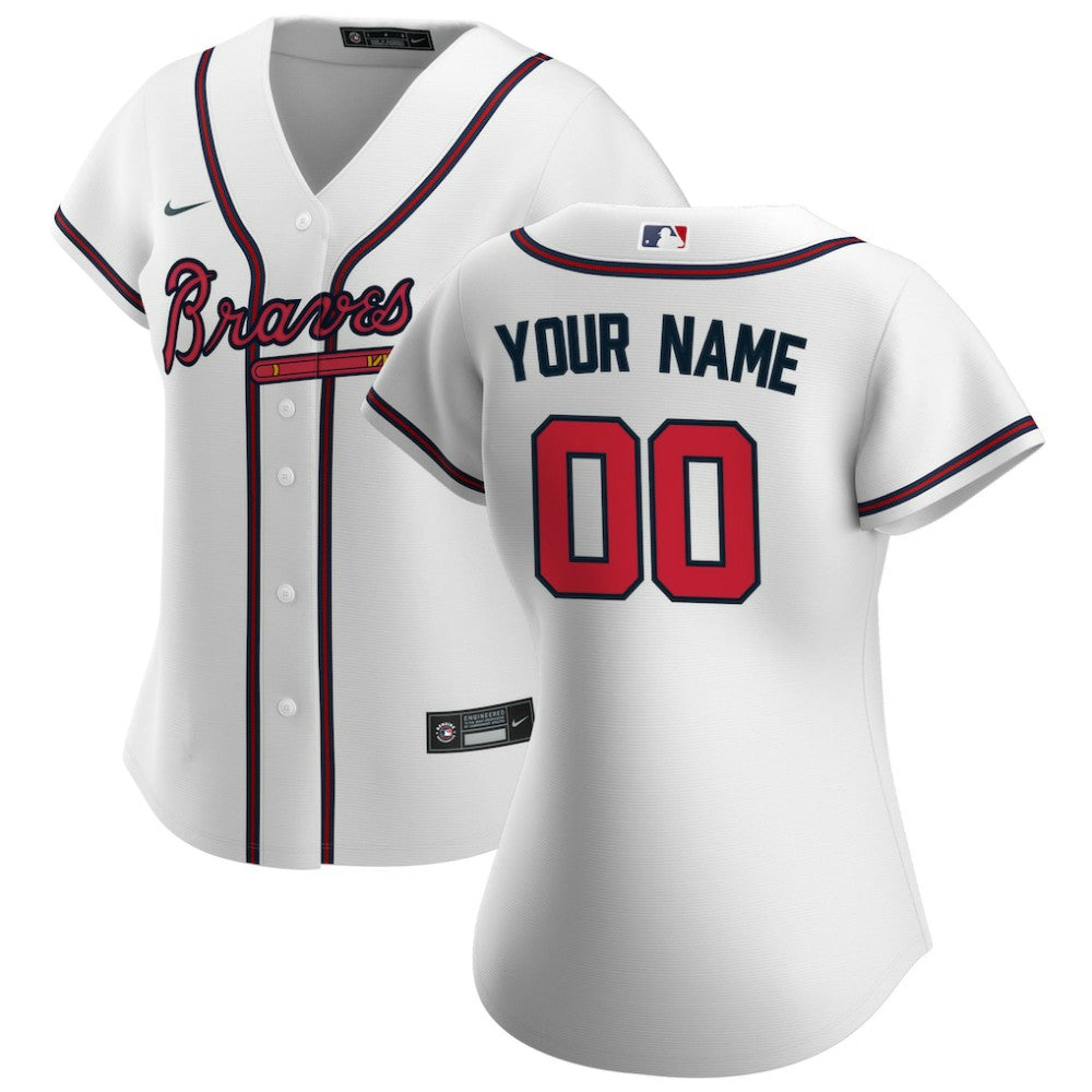 Atlanta Braves Women's Home Replica Custom Jersey White | Nike