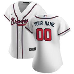 Atlanta Braves Women's Home Replica Custom Jersey White | Nike