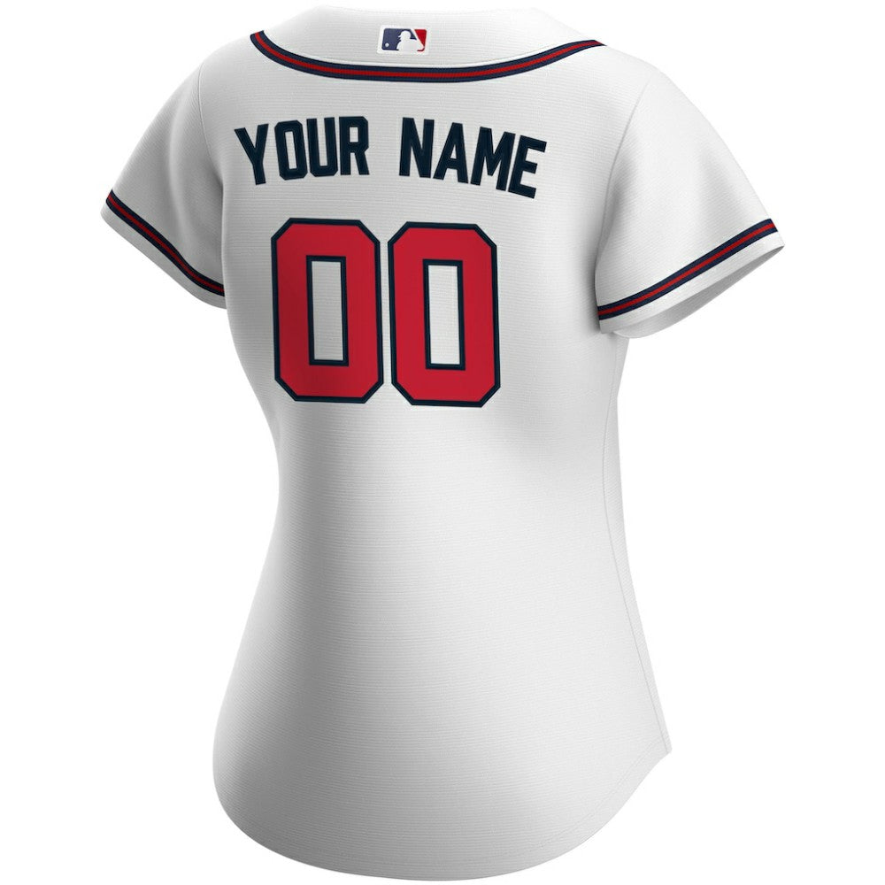 Atlanta Braves Women's Home Replica Custom Jersey White | Nike