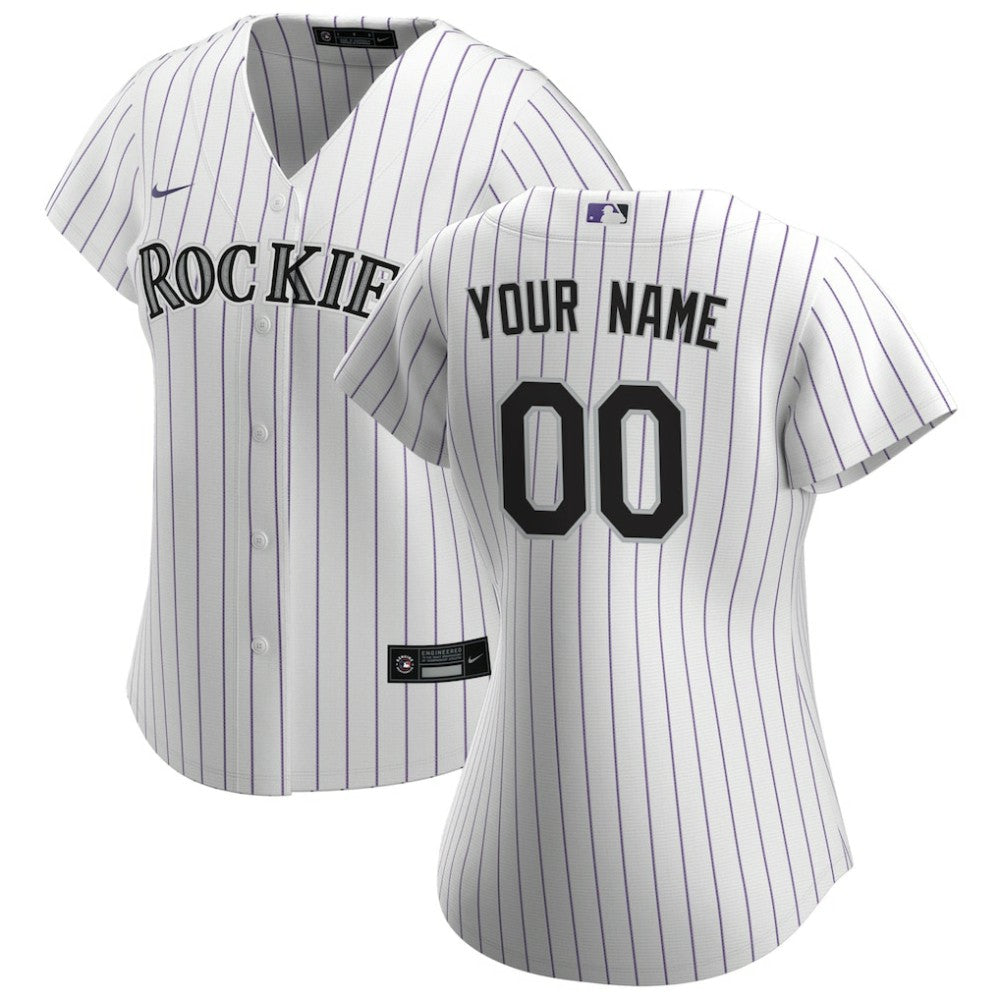 Colorado Rockies Women's Home Replica Custom Jersey White | Nike