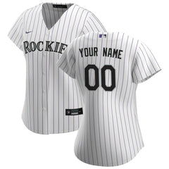 Colorado Rockies Women's Home Replica Custom Jersey White | Nike