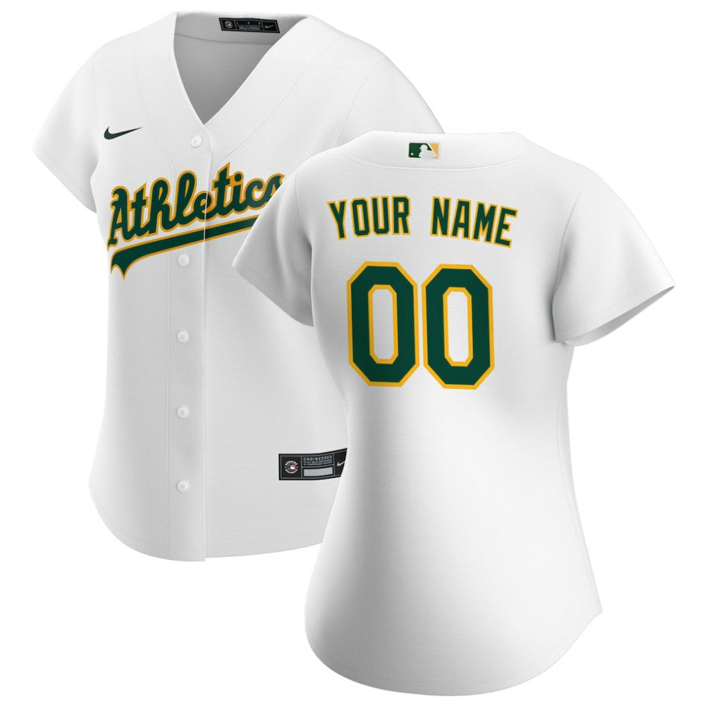 Athletics Women's Home Replica Custom Jersey - White